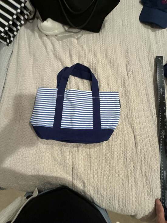 J.Crew Handbags - J.Crew Canvas Stripe Mini Tote Bag